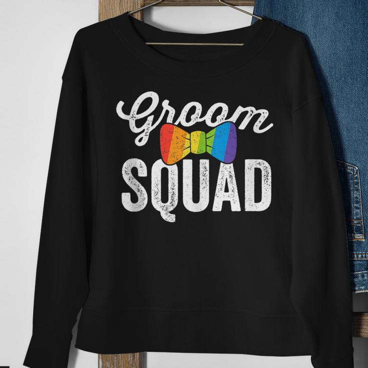 Groom Squad Gift Lgbt Same Sex Gay Wedding Husband Men Sweatshirt Gifts for Old Women