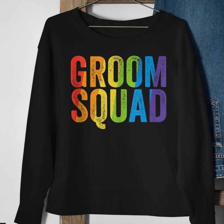 Groom Squad Party Lgbt Same Sex Gay Wedding Husband Men Sweatshirt Gifts for Old Women
