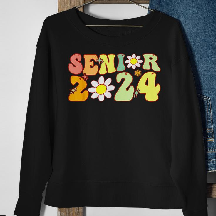 Groovy Senior 2024 Back To School Graduation Class Of 2024 Sweatshirt Gifts for Old Women