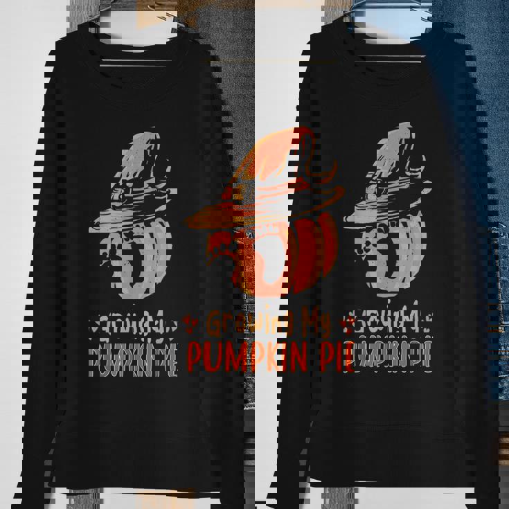 Growing My Pumpkin Pie Thanksgiving Pregnancy Announcement Thanksgiving Pregnancy Announcement Sweatshirt Gifts for Old Women