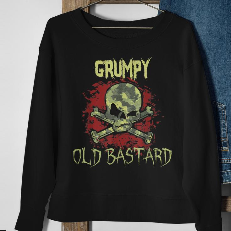 Grumpy Man Husband Grandpa Warning Grumpy Old Bastard Sweatshirt Gifts for Old Women