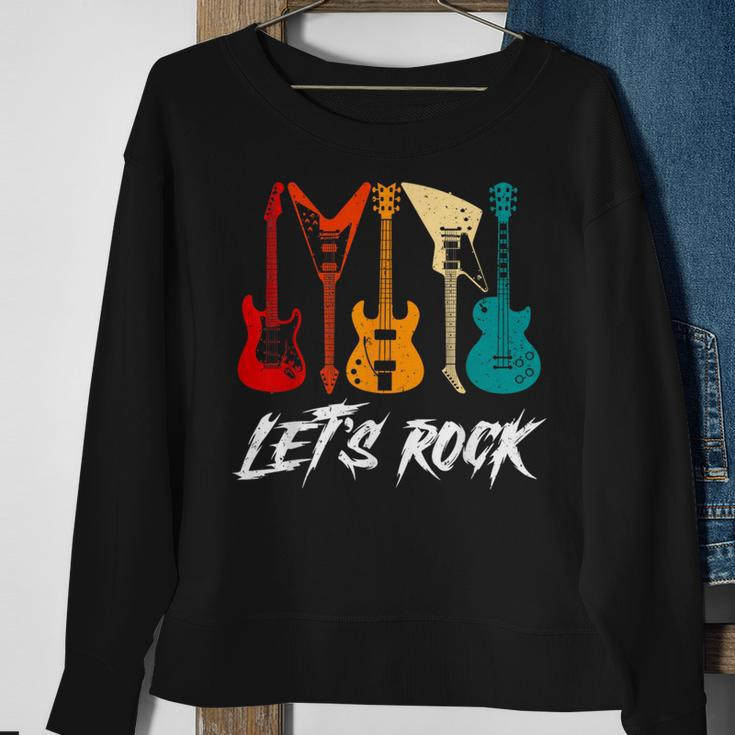 Guitarist Guitar Player Rock Music Lover Guitar Sweatshirt Gifts for Old Women