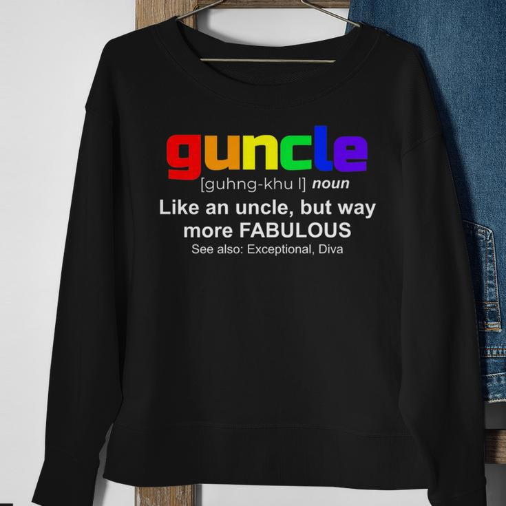 Guncle - Gift For Gay Uncle Lgbt Pride Sweatshirt Gifts for Old Women