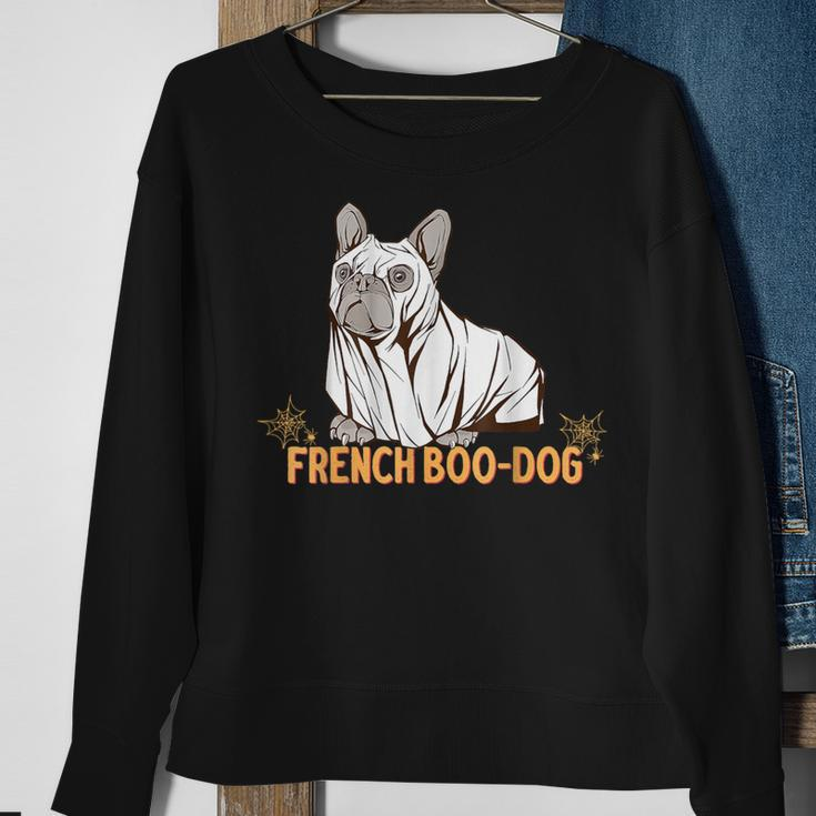 Halloween French Bulldog Dog Frenchie Spooky Ghost Sweatshirt Gifts for Old Women
