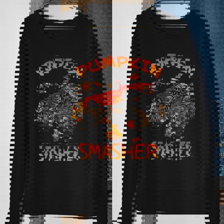 Halloween Pumpkin Smasher Scary Party Halloween Pumpkin Sweatshirt Gifts for Old Women