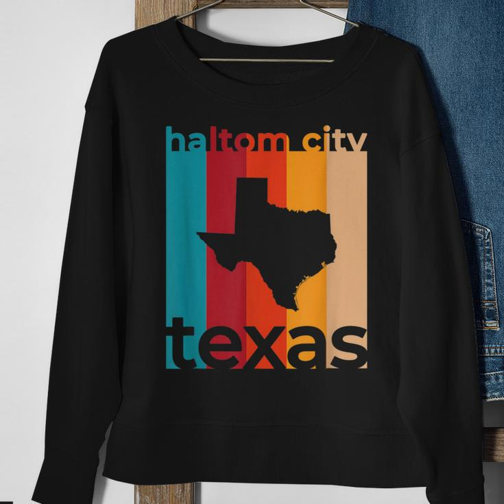 Haltom City Texas Souvenirs Retro Tx Sweatshirt Gifts for Old Women