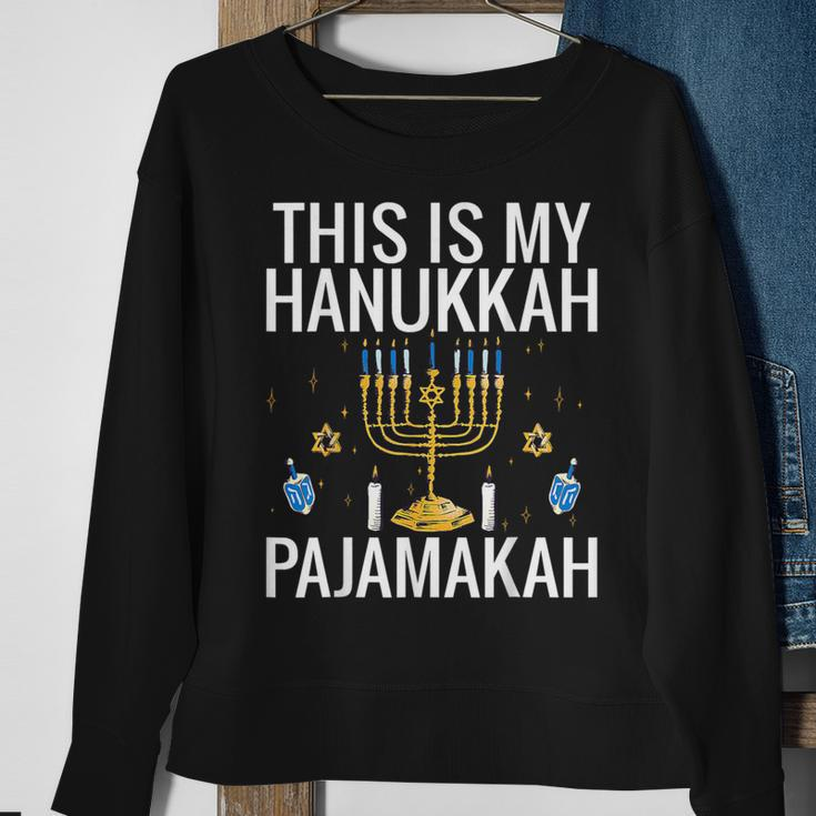 This Is My Hanukkah Pajamakah Menorah Chanukah Pajamas Pjs Sweatshirt Gifts for Old Women