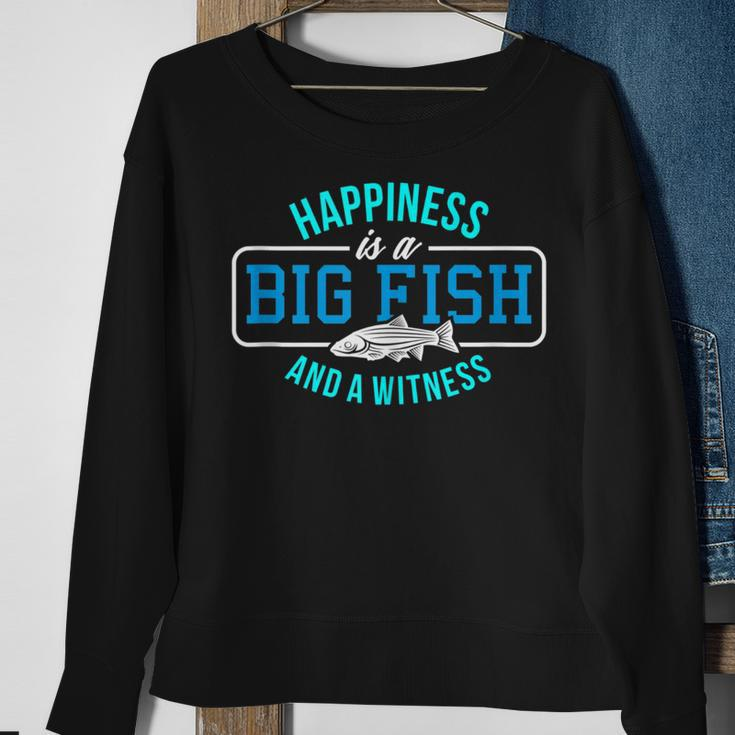 Happiness Big Fish And Witness Fishing Sweatshirt Gifts for Old Women