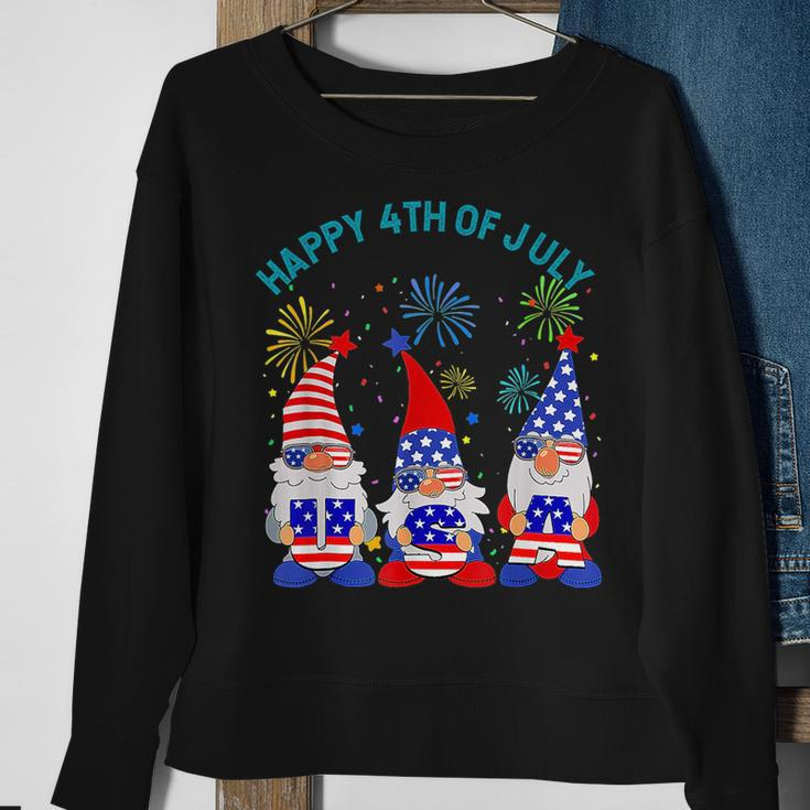 Happy 4Th Of July Gnome American Us Flag 4Th Of July Sweatshirt Gifts for Old Women
