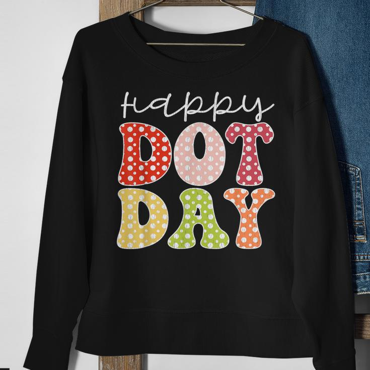 Happy Dot Day 2023 Colorful Pastel International Dot Day Sweatshirt Gifts for Old Women