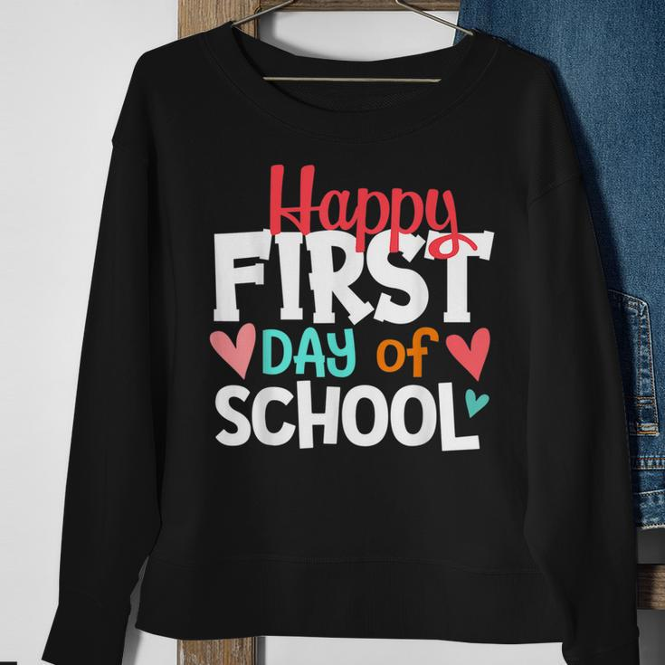 Happy First Day Of School Welcome Back To School Students Sweatshirt Gifts for Old Women