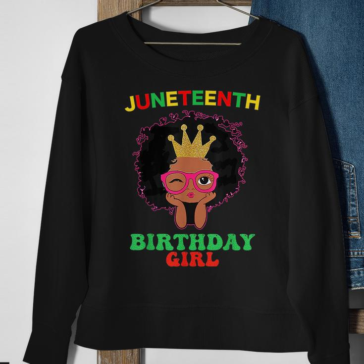 Happy Junenth My Independence Afro Black Birthday Girl Sweatshirt Gifts for Old Women