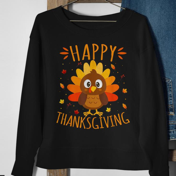 Happy Thanksgiving For Turkey Day Family Dinner Sweatshirt Gifts for Old Women
