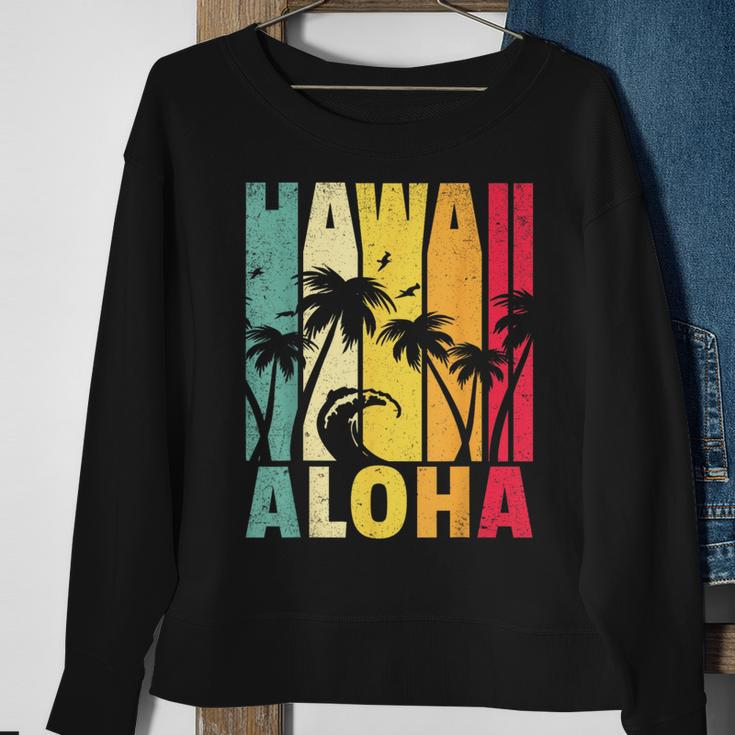 Hawaii Aloha State Vintage Retro Hawaiian Islands Gift Sweatshirt Gifts for Old Women