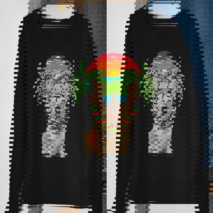 Hawaiian Corgi Dog Wearing Sunglasses Sunset On Beach Summer Sweatshirt Gifts for Old Women Hawaiian Corgi Dog Wearing Sunglasses Sunset On Beach Summer Sweatshirt Gifts for Old Women