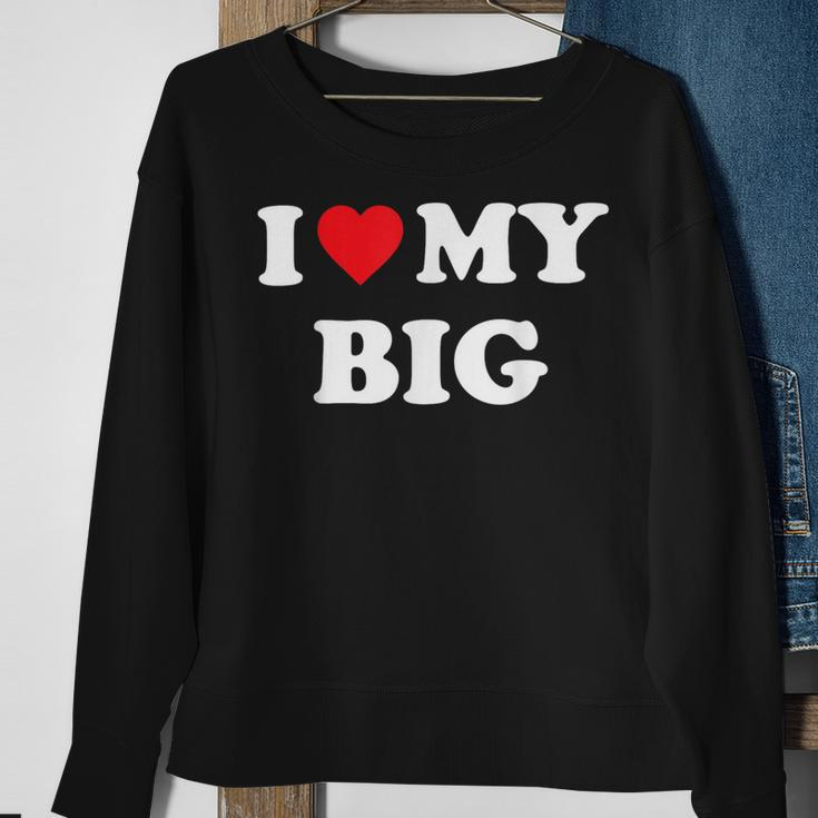 I Heart My Big Matching Little Big Sorority Sweatshirt Gifts for Old Women