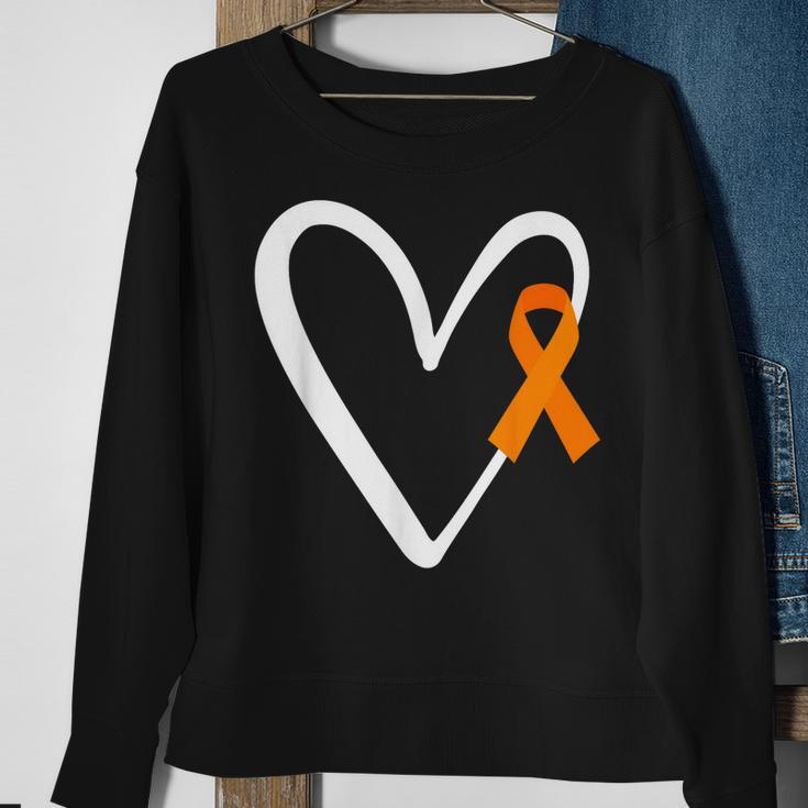 Heart End Gun Violence Awareness Funny Orange Ribbon Enough Sweatshirt Gifts for Old Women