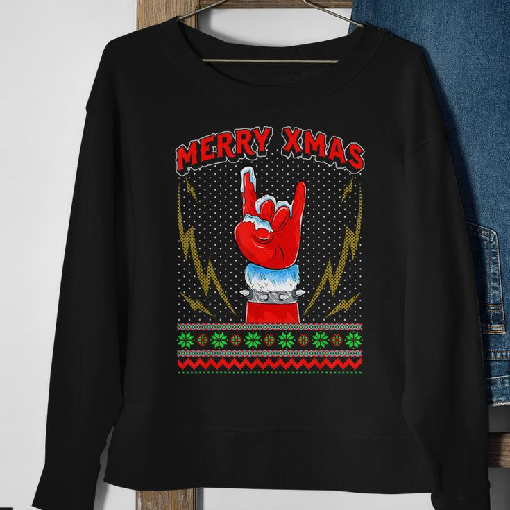Heavy Metal And Rock Ugly Christmas Sweater Sweatshirt Gifts for Old Women