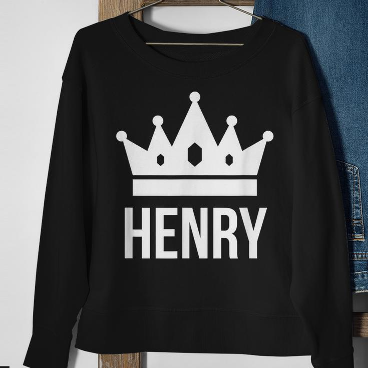 Henry Name For Men King Prince Crown Design Sweatshirt Gifts for Old Women
