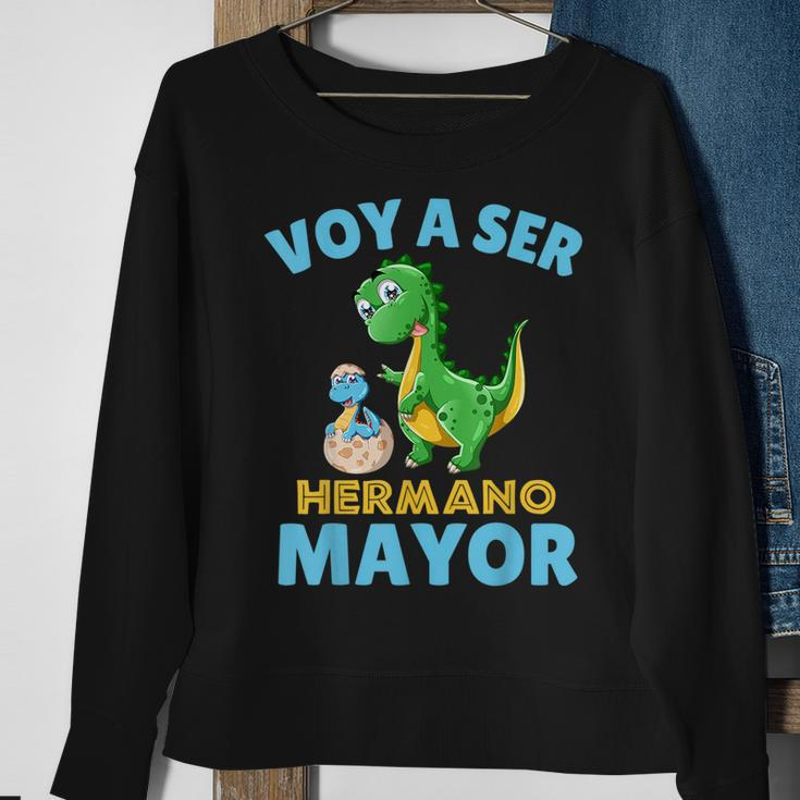 Hermano Mayor Dinosaurio Voy A Ser Hermano Mayor Sweatshirt Gifts for Old Women