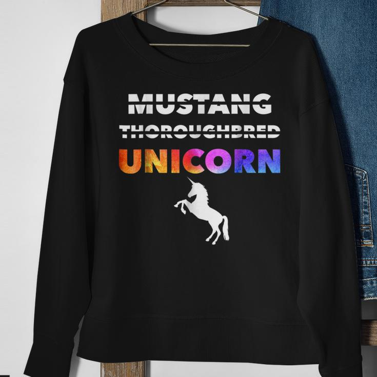 Hilarious Mustang Thoroughbred Unicorn Funny Gift Unicorn Funny Gifts Sweatshirt Gifts for Old Women
