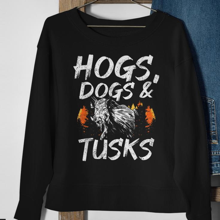 Hogs Dogs And Tusks Hog Removal Hunter Hog Hunting Sweatshirt Gifts for Old Women