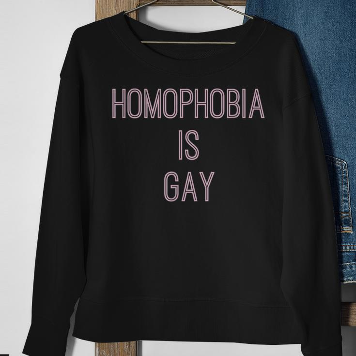 Homophobia Is Gay Equality Quote Sweatshirt Gifts for Old Women
