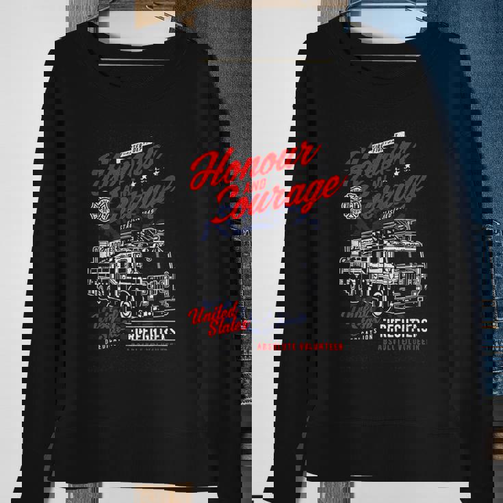 Honour And Courage Firefighter Job Pride Fireman Fire Dept Sweatshirt Gifts for Old Women