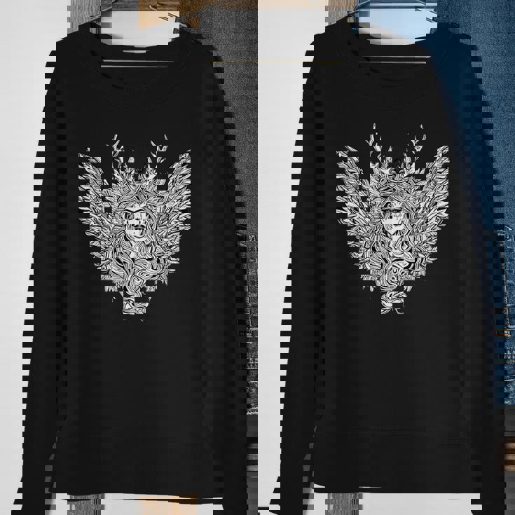 Horned Evil Angel Goth Satanic Halloween Gothic Costume Halloween Funny Gifts Sweatshirt Gifts for Old Women