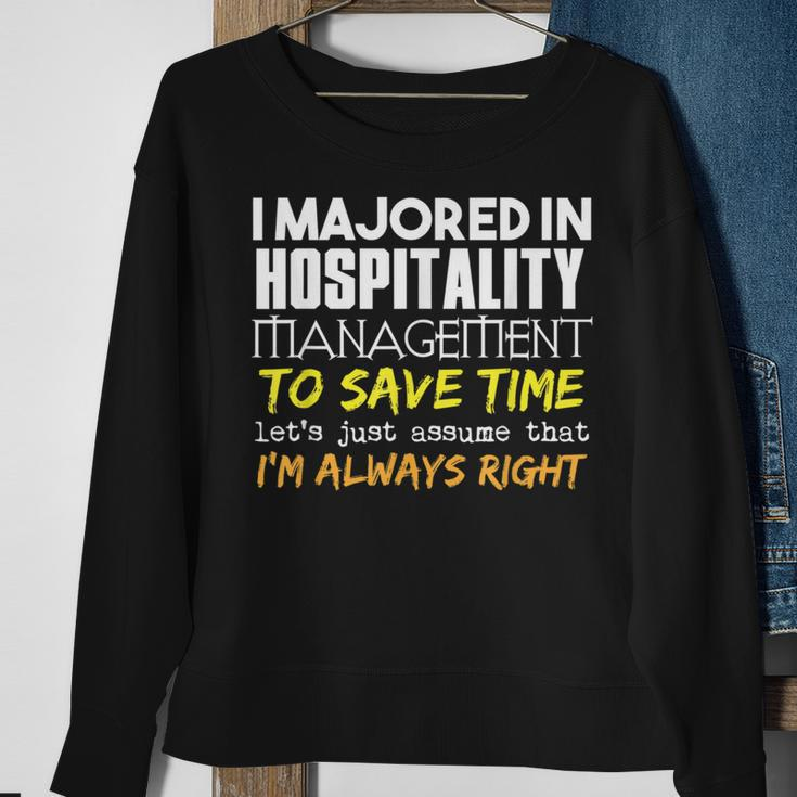 Hospitality Management Major For Back To School Sweatshirt Gifts for Old Women