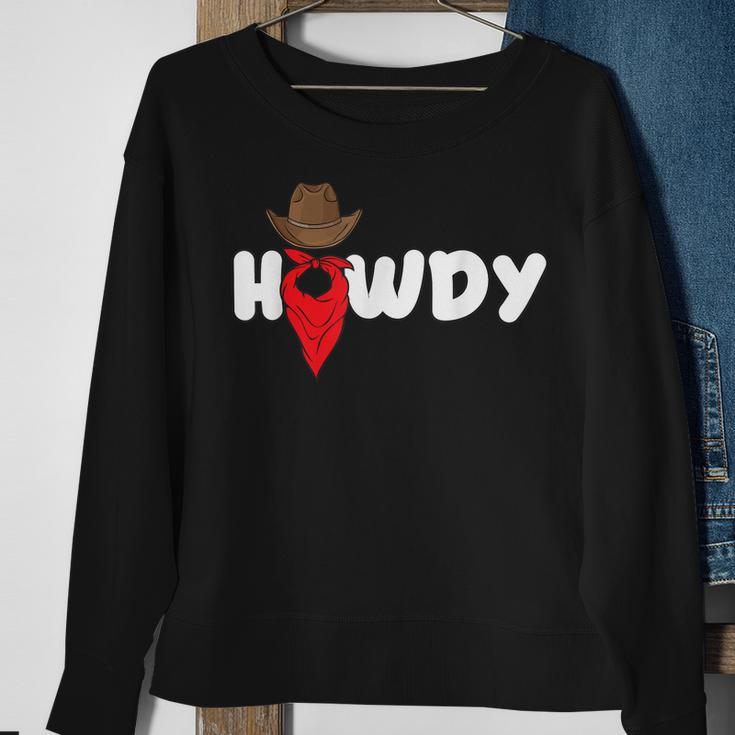 Howdy Country Western Wear Rodeo Cowgirl Southern Cowboy Sweatshirt Gifts for Old Women
