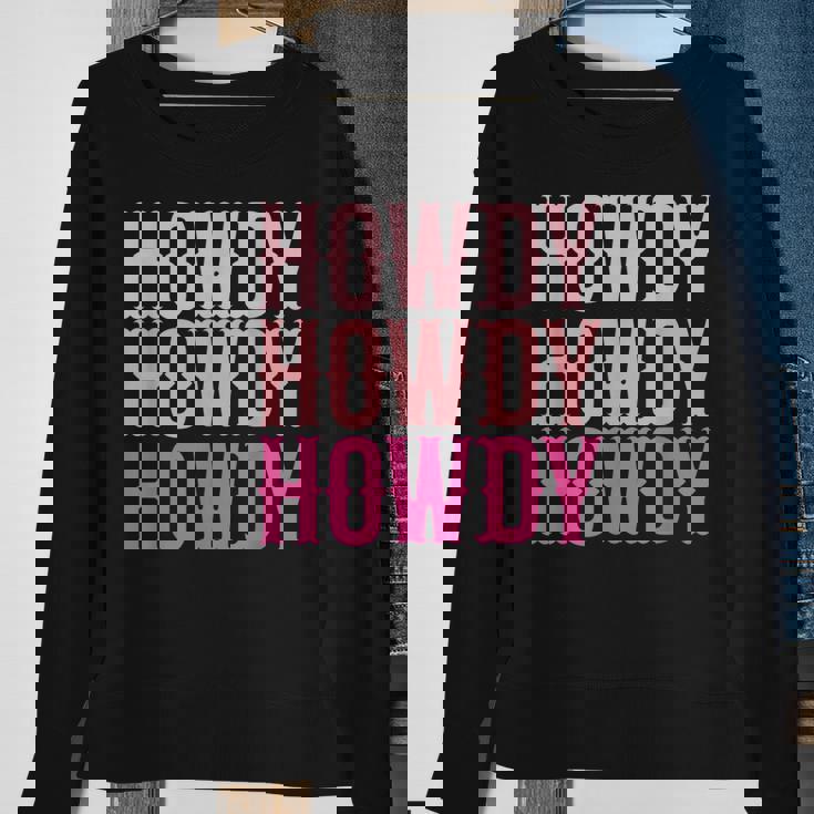 Howdy Cute Country Western Southern Cowgirl Rodeos Sweatshirt Gifts for Old Women