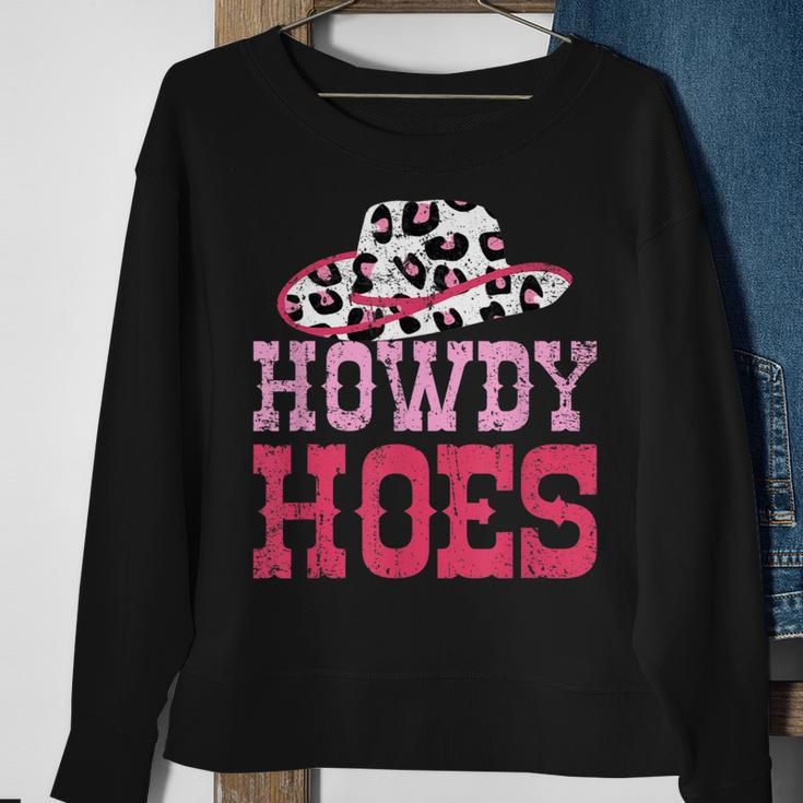 Howdy Hoes Pink Rodeo Western Country Southern Cute Cowgirl Sweatshirt Gifts for Old Women