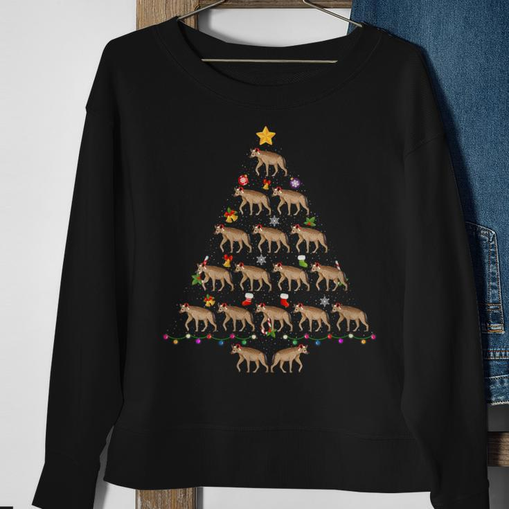Hyena Christmas Tree Ugly Christmas Sweater Sweatshirt Gifts for Old Women