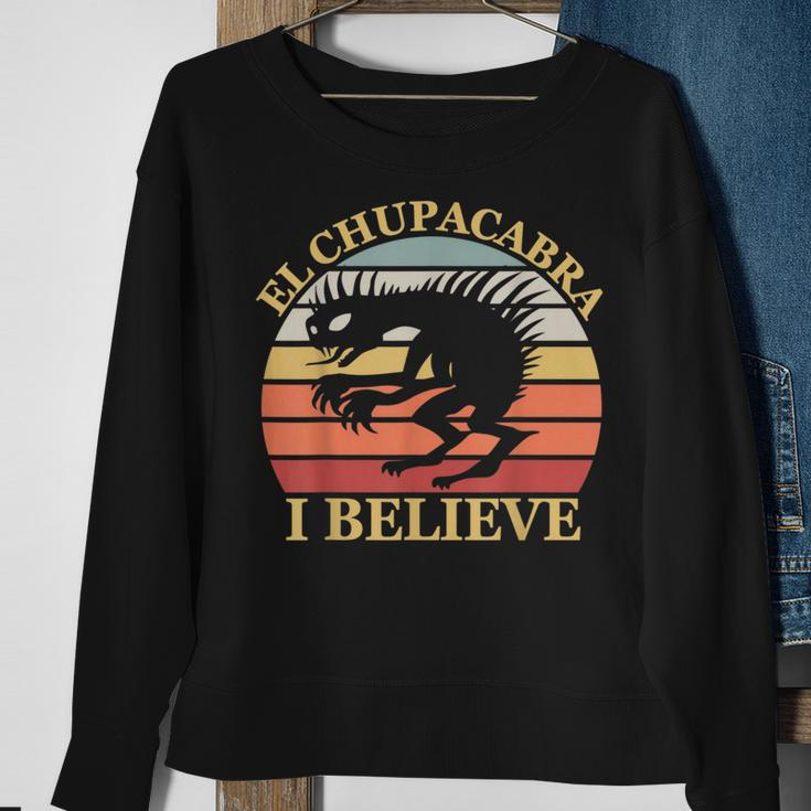 I Believe In El Chupacabra Urban Legends And Mystery Fans Believe Funny Gifts Sweatshirt Gifts for Old Women