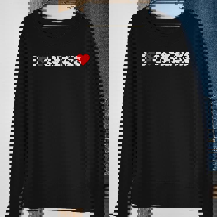 I Heart Corgis I Love Corgis Cute Red Heart Corgi Lover Sweatshirt Gifts for Old Women