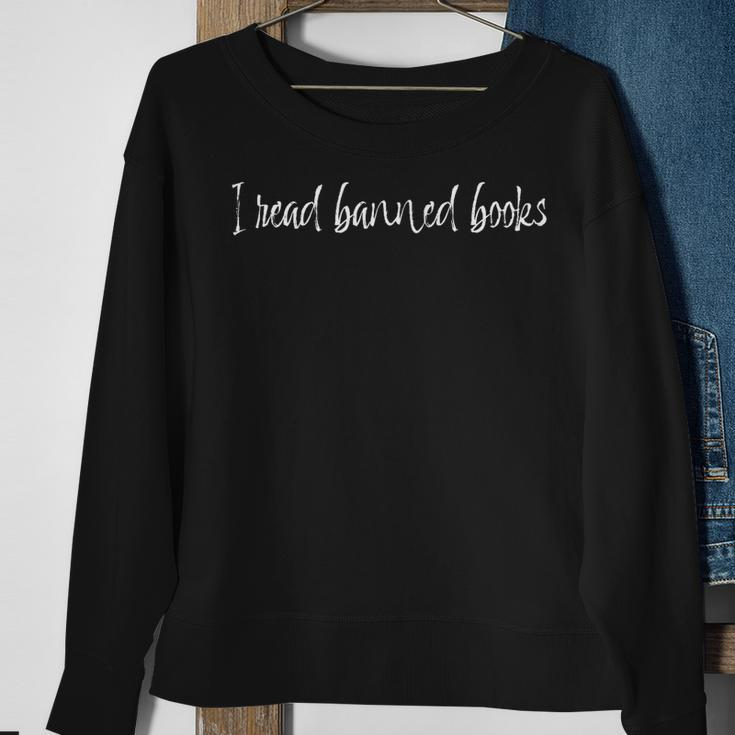 I Read Banned Books Womens Gift For Womens Sweatshirt Gifts for Old Women