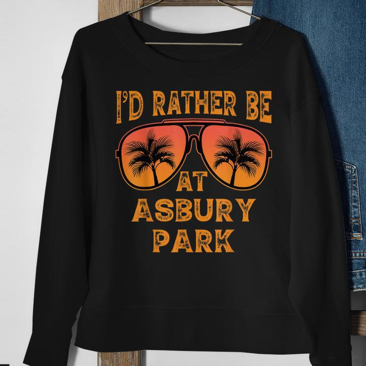 I'd Rather Be At Asbury Park New Jersey Vintage Retro Sweatshirt Gifts for Old Women
