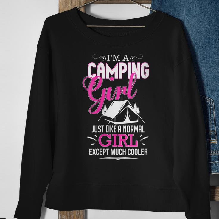 Im A Camping Girl Funny Cool Pink Tent Camper Gift For Womens Sweatshirt Gifts for Old Women