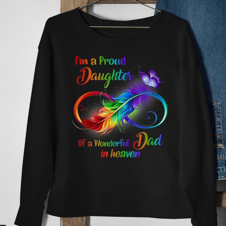 Im A Proud Daughter Of A Wonderful Dad In Heaven Sweatshirt Gifts for Old Women