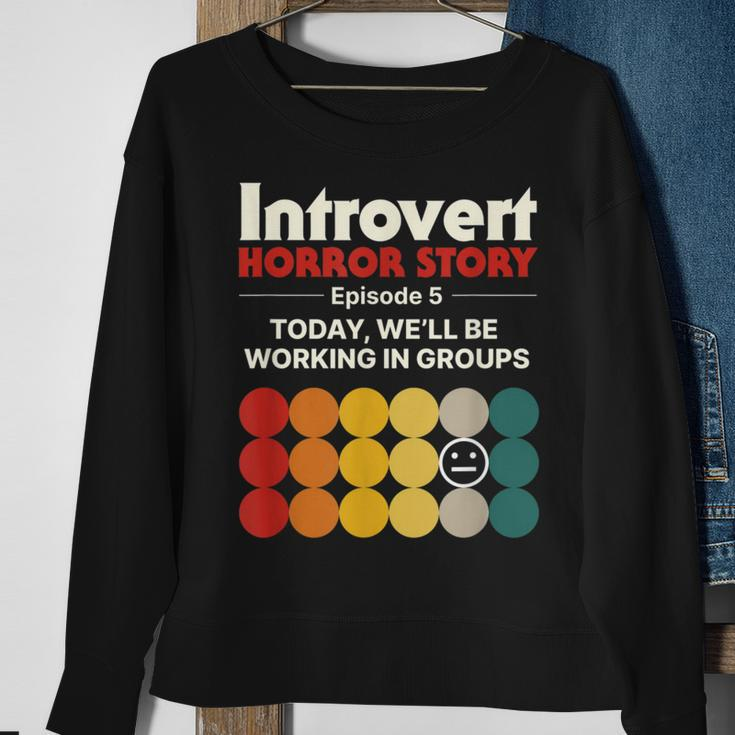 Introvert Horror Story Antisocial Vintage Geek Geek Sweatshirt Gifts for Old Women