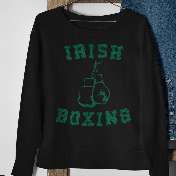 Irish Boxing Green Vintage Distressed Style Sweatshirt Gifts for Old Women