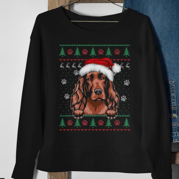 Irish Setter Christmas Ugly Sweater Dog Lover Sweatshirt Gifts for Old Women