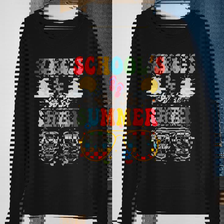 Is It Summer Break Yet Lunch Lady Last Day Of School Groovy Sweatshirt Gifts for Old Women