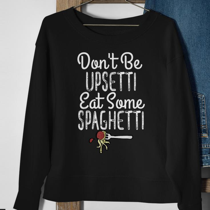 Italian Pasta Trendy Meatball & Spaghetti Funny Gift Sweatshirt Gifts for Old Women