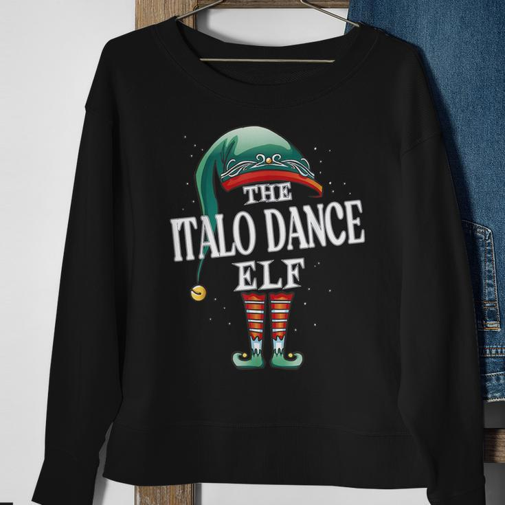 Italo Dance Elf Christmas Group Xmas Pajama Party Sweatshirt Gifts for Old Women