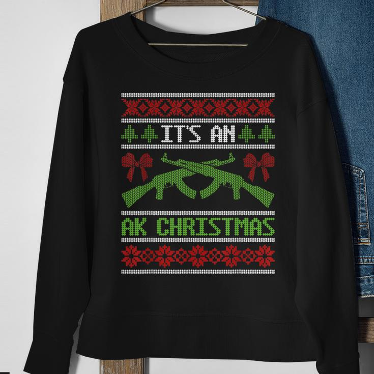 It's An Ak Christmas Ugly Sweater Gun Right Hunting Military Sweatshirt Gifts for Old Women