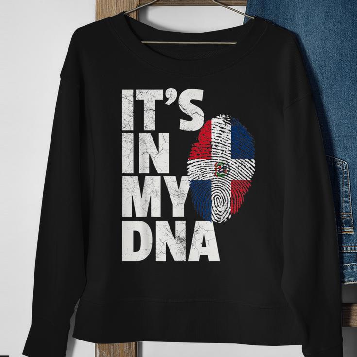 It's In My Dna Dominican Republic Flag Christmas Sweatshirt Gifts for Old Women