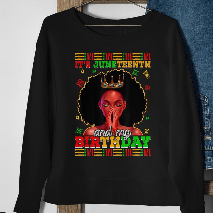 Its Junenth And My Birthday Africa Black 1865 American Sweatshirt Gifts for Old Women