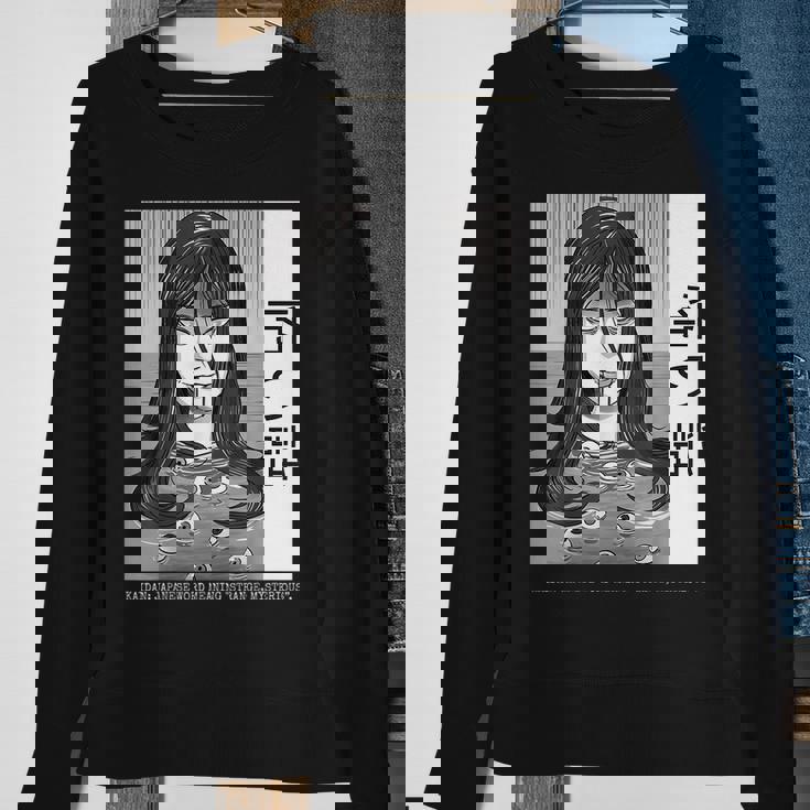 Japanese Horror Kaidan Yurei Bakemono Obake Japanese Sweatshirt Gifts for Old Women